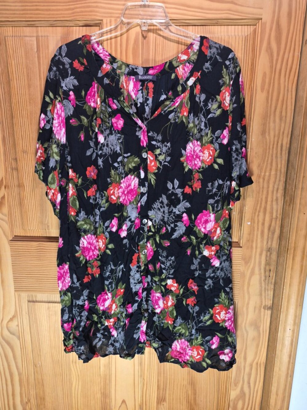 Roaman's Angelina Short Sleeve Tunic Size 36W